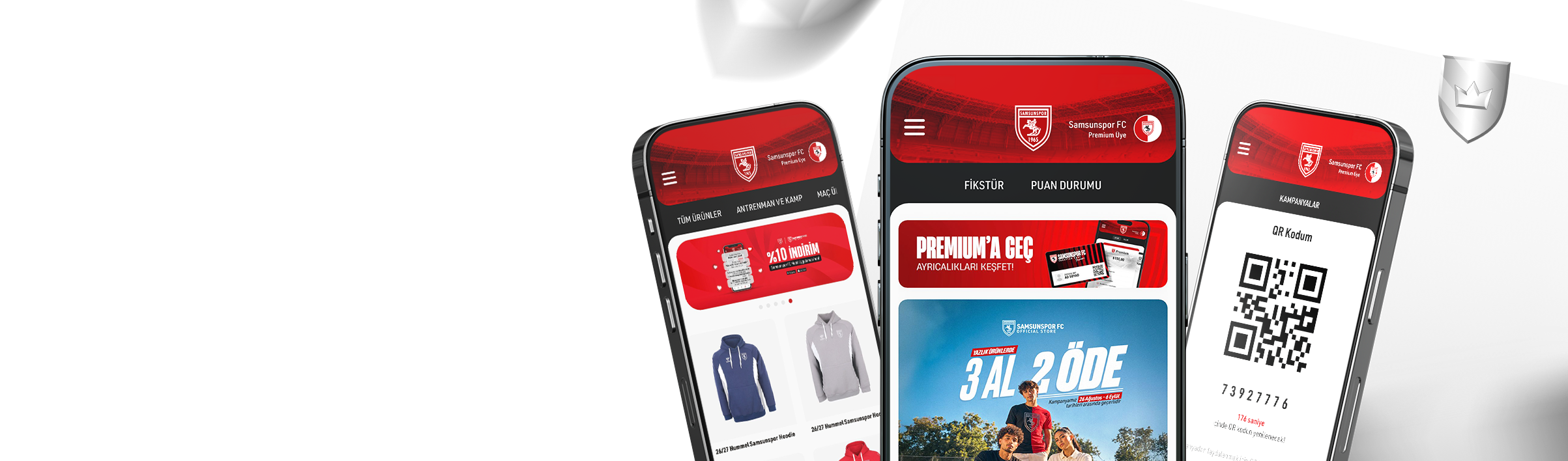 Samsunspor FC Mobil uygulama ekranları