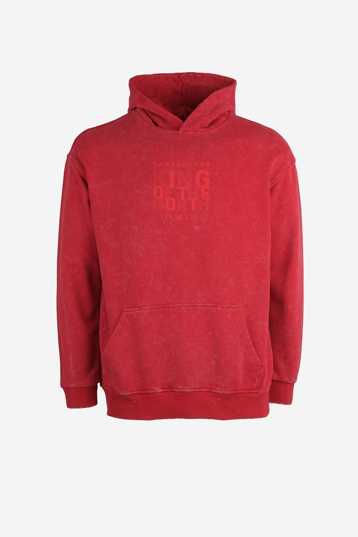 King Of The North Baskılı Kapüşonlu Oversıze Sweat