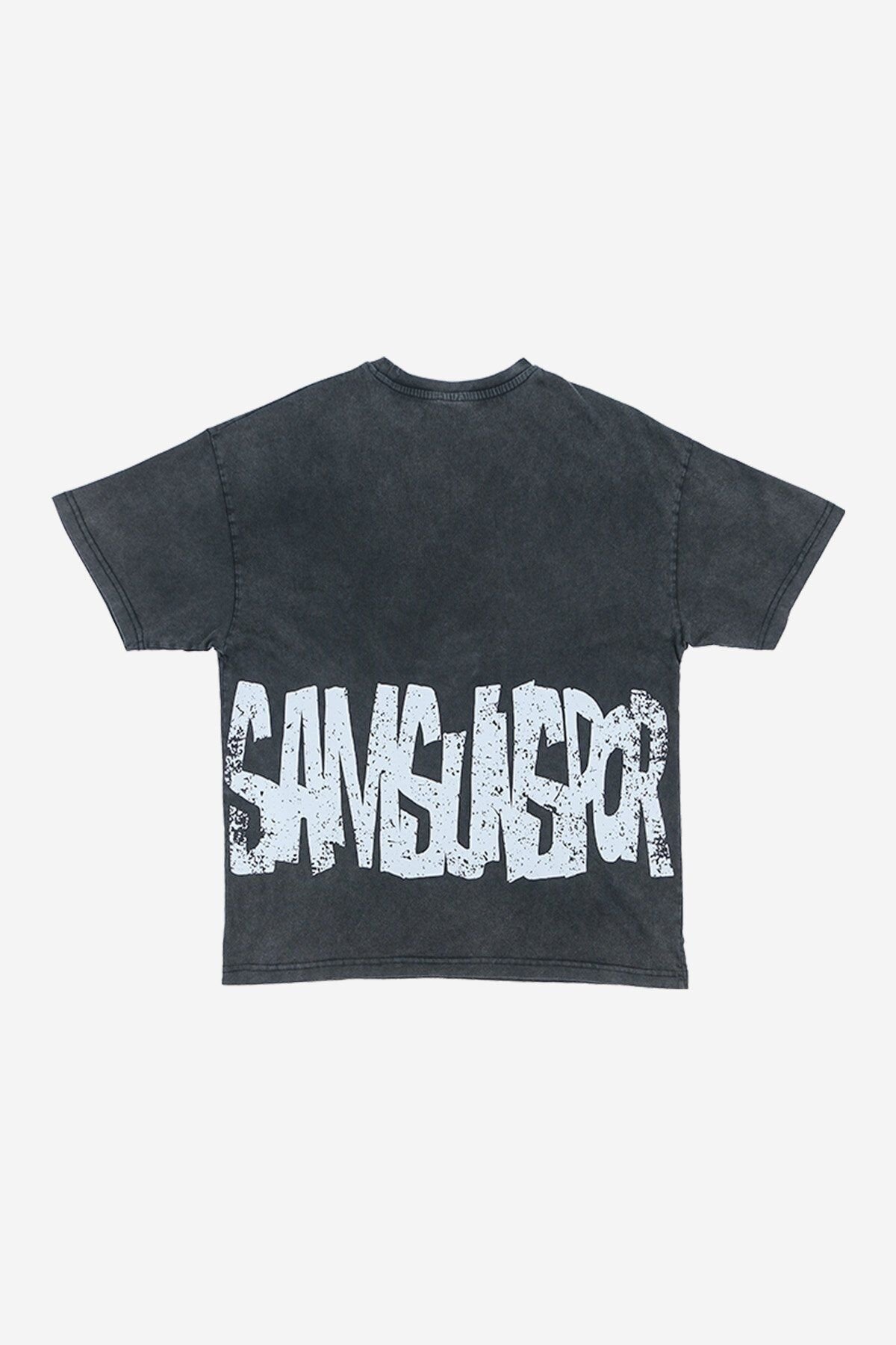 Samsunspor Baskılı Yıkamalı Oversize T-shırt FÜME