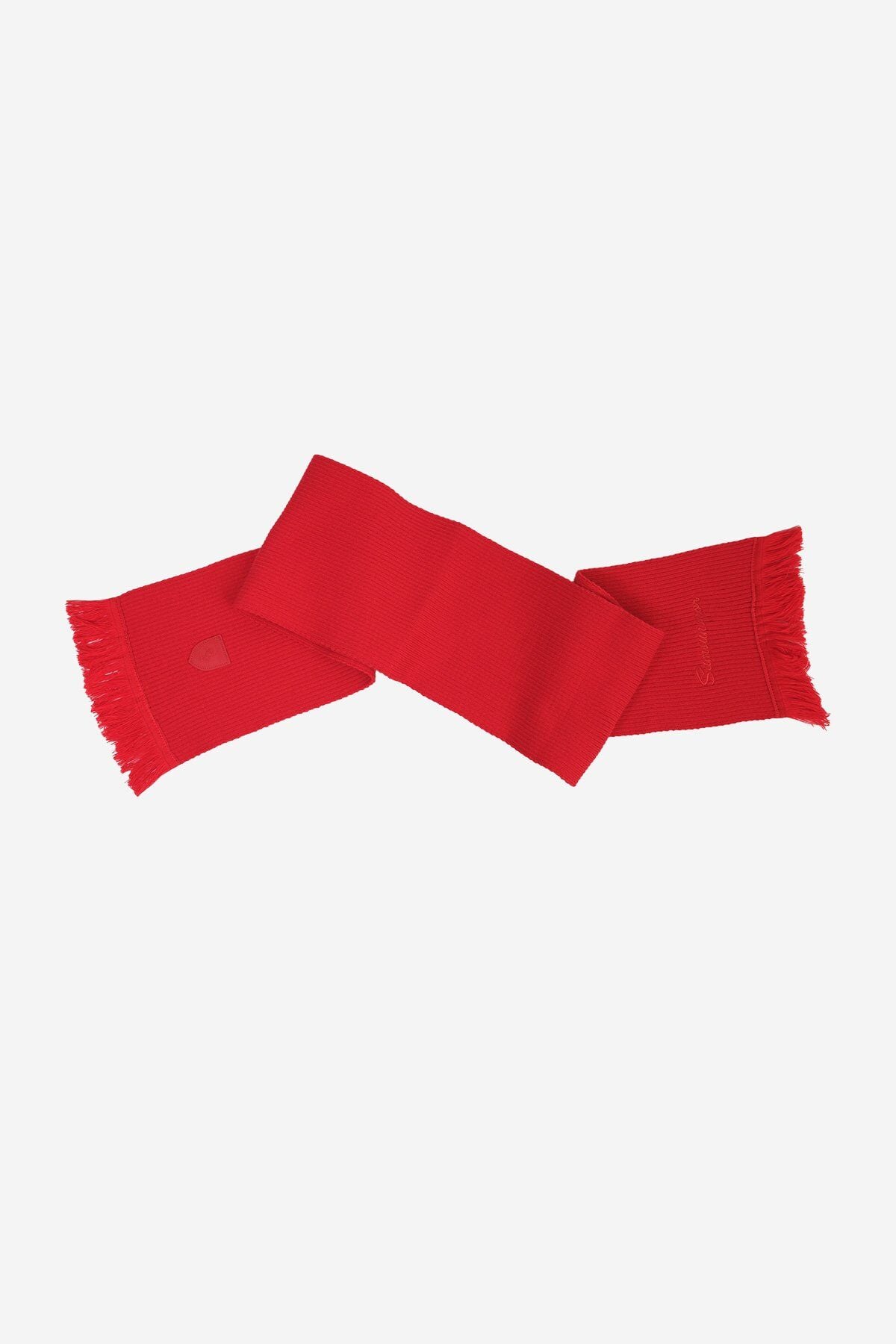 Samsunspor Emblem Stitched Knitted Scarf