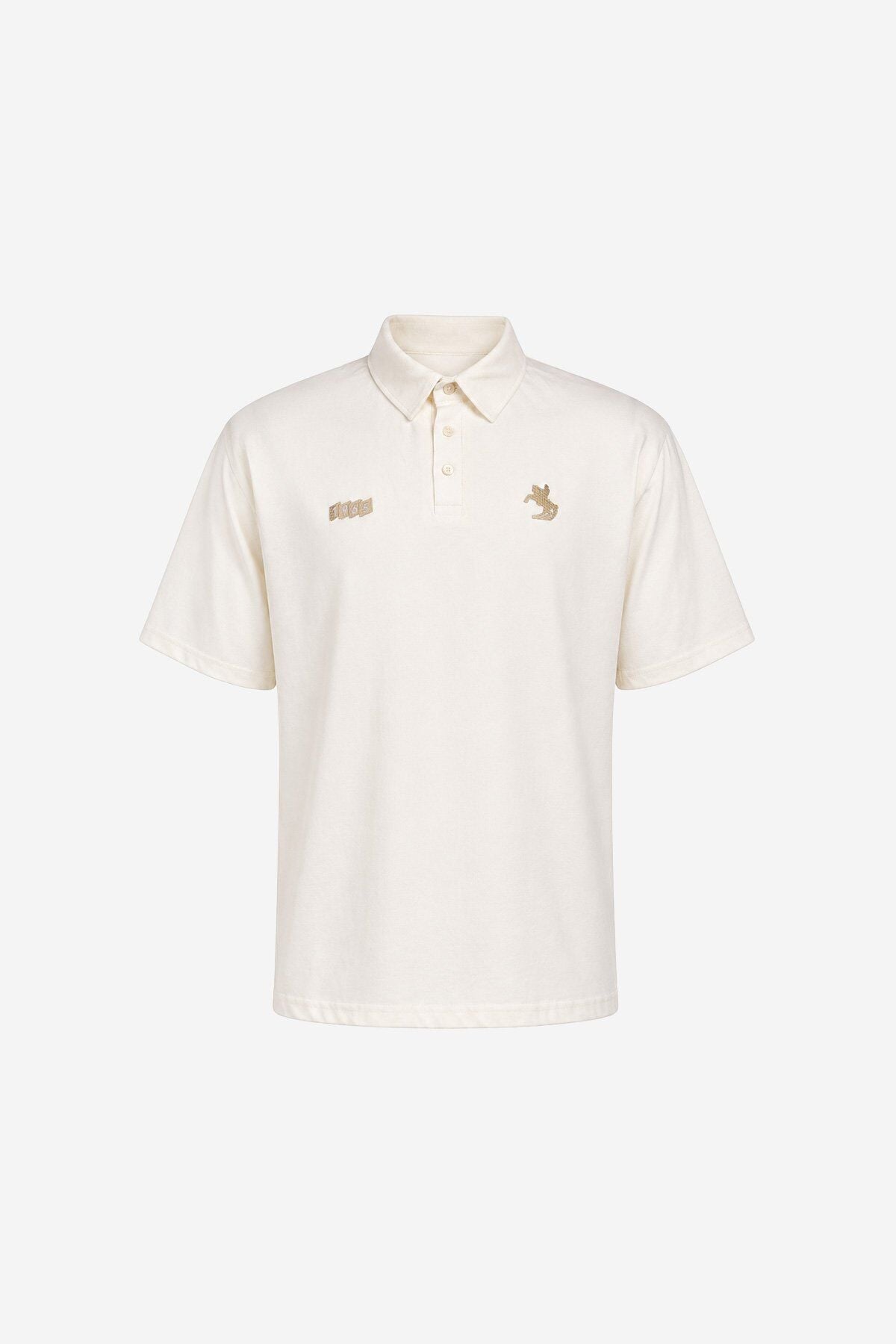 Gold Baskılı Oversize Polo Yaka T-Shırt
