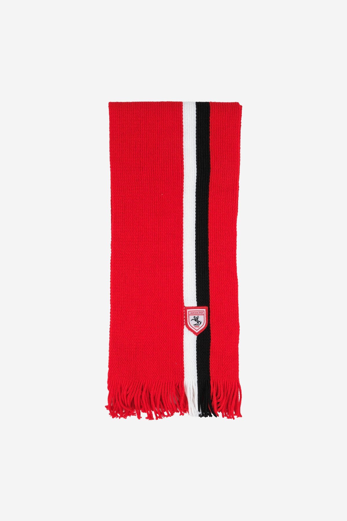 Samsunspor Çizgili Kırmızı Triko Atkı