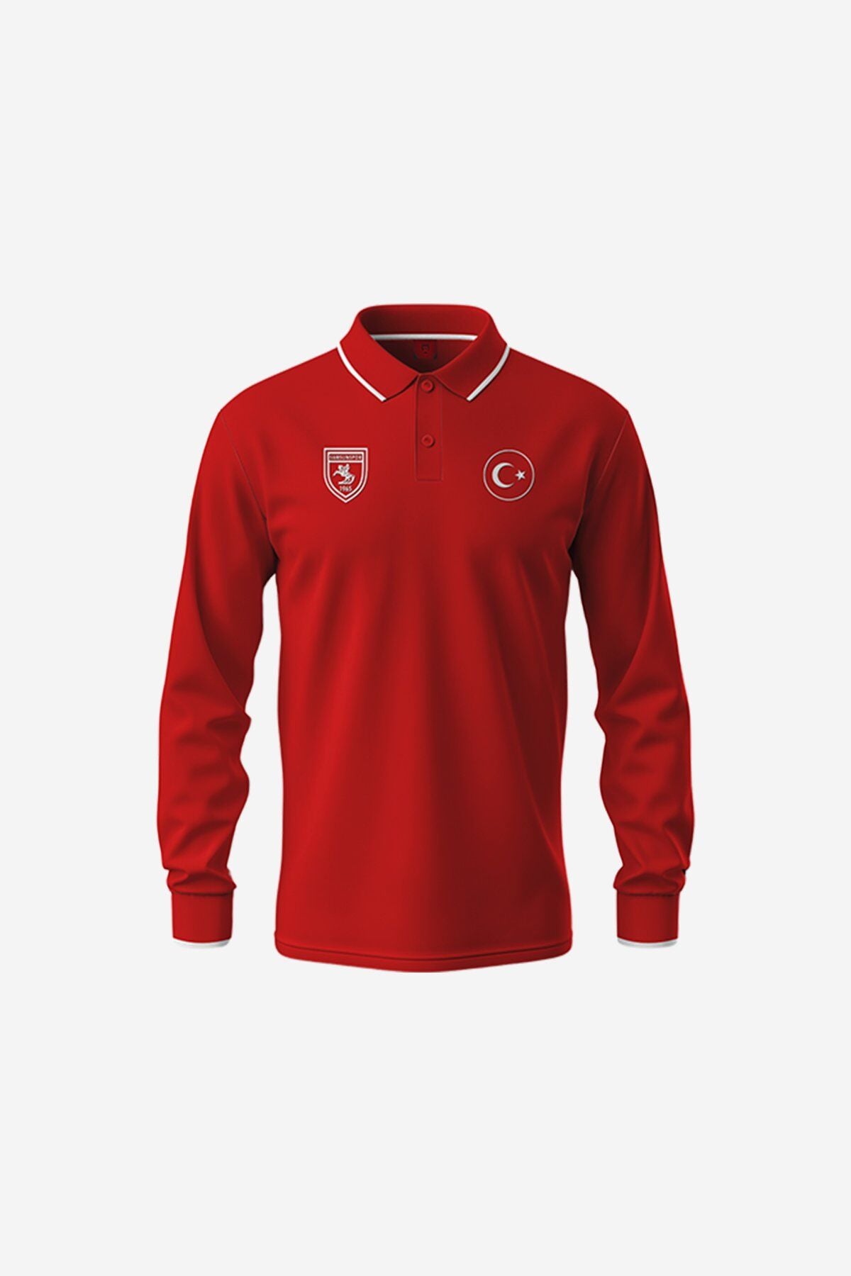 Türkiye Samsunspor Polo Yaka Uzun Kol Sweatshirt