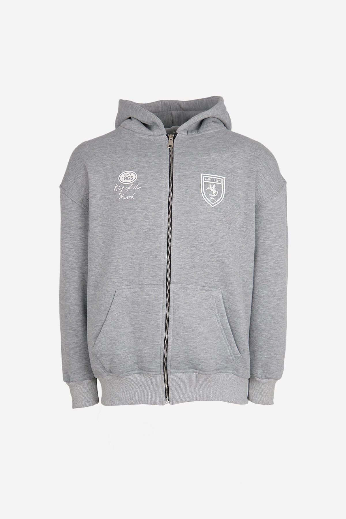 Samsunspor Kapüşonlu Fermuarlı Sweat