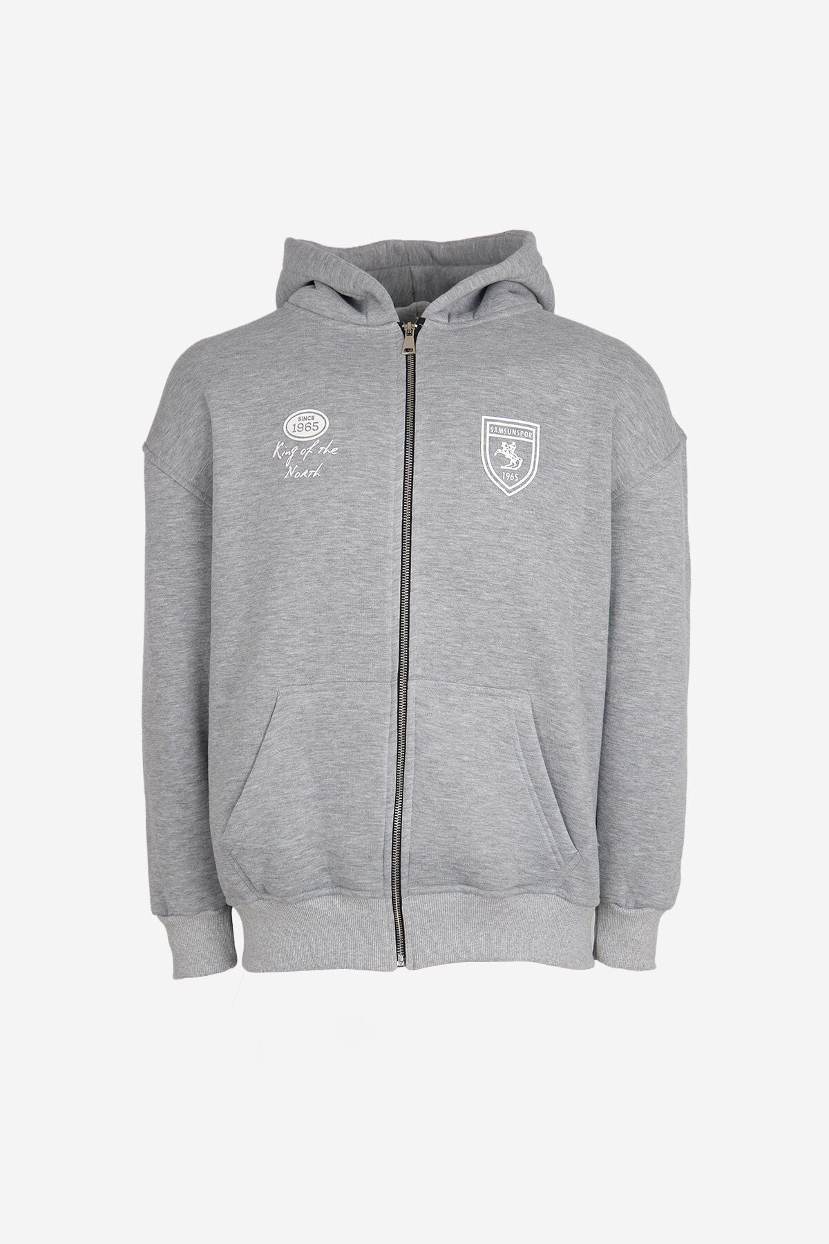 Samsunspor Kapüşonlu Fermuarlı Sweat
