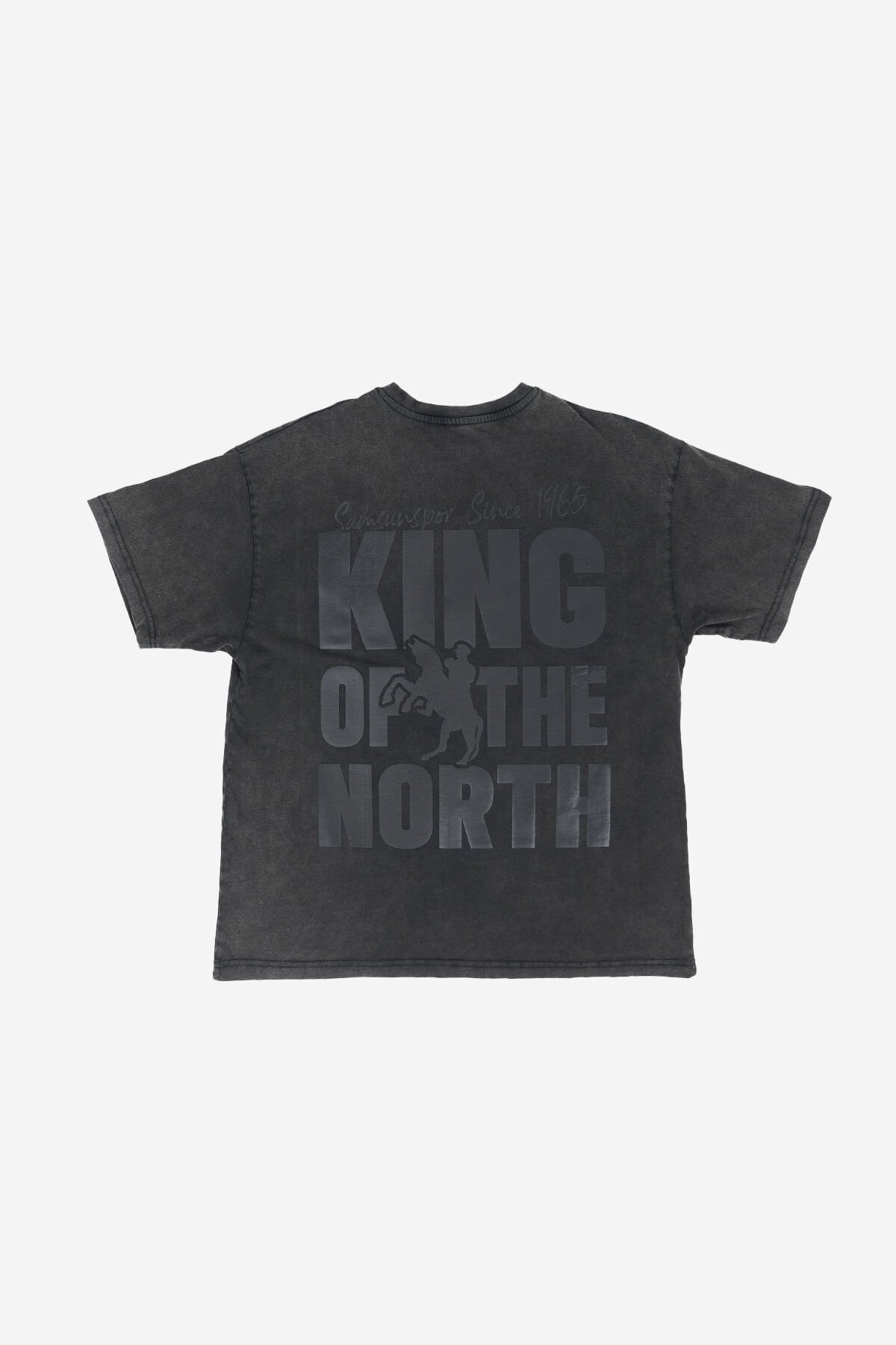 Sırt Detaylı Kıng Of The North Yıkamalı T-shırt