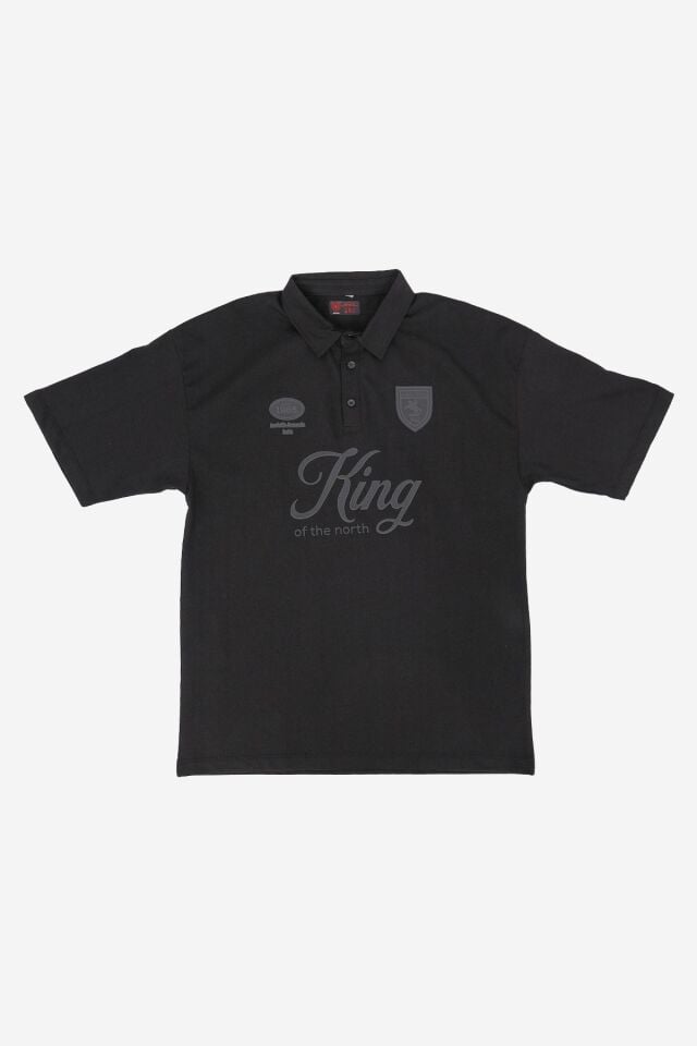 Kıng Of The North Baskılı Oversize Polo Yaka T-Shırt